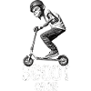 Stunt Scooter Monkey Does Tricks