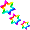 bunte Sterne Regenbogen