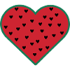 pastèque coeur