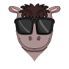 Pferd mit Sonnenbrille