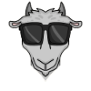 Goat with sunglasses