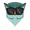 Eule mit Sonnenbrille