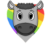 Gay LGBT animale asino arcobaleno cuore