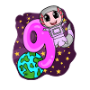 9e anniversaire - 9 ans cadeau de fille astronaute