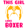 Girl loves Boxer dog
