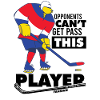Eisbär plays ice hockey