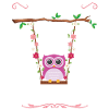 Eule Vogel Schaukeln Geschenk