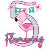 5th birthday children flamingo