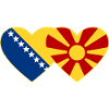 Bosnie Macédoine Drapeau Coeur