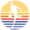Sports Retro Sunset Basketball