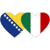 Bosnia Italy Flag Heart