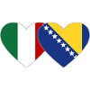 Italy Bosnia Flag Heart
