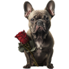 Français Bulldog Saint-Valentin