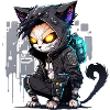 Cyber Hacker Cat