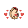 J’aime hérisson Mignon Pet Dictons