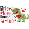 Mädchen lieben Dinosaurier