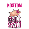Karneval Kostüm coole geile Sau