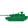 Char militaire vert