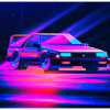 synthwave sports car