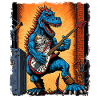 T Rex Dinosaur Guitar Rock
