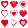 Coeurs rouges