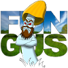 Fungus mit verschränkten Armen
