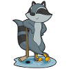 Waschbär Eishockey Eishockeyschläger