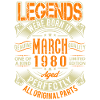 1980 March Birthday Legend