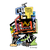 Tv totem black by Cinodrago