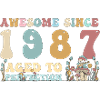 Awesome since 1987 - 36th Birthday - 2023 Groovy