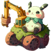Backhoe panda