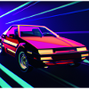 Synthwave Sportwagen 8