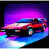 Synthwave Sportwagen 6