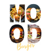 Mood Burger Print- Gold