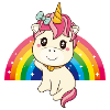 Einhorn Regenbogen süß niedlich