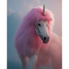 Fumetto Disegno di un unicorno queer con rosa