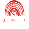 Rainbow Red Ribbon Heart Disease