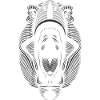 T-rex with lines