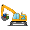 Excavator children 2nd birthday