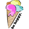 Eiscreme - be happy.