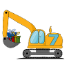 Excavator Kids 7th Birthday
