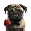 Pug Valentine's Day