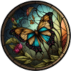 Stained glass butterfly