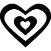 cœur pixel cœur noir cadeau