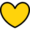Coeur Jaune Jaune Saint-Valentin