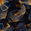Transparent Gold Flowers