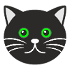 Chat aux yeux verts