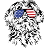 MALTESE America Flag Glasses Wilsigns