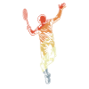 Badminton player drawing