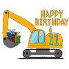 Escavatore Bambini Buon compleanno 11